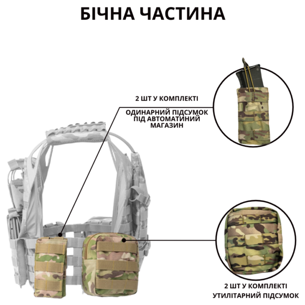 Плитоноска Лайт MultiCam з гідратором 2.5л у комплекті