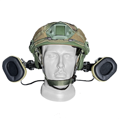 Тактичний комплект кевларовий шолом FAST Team Wendy+ кавер мультикам + кріплення чебурашка + активні навушники Walker`s Razor Patriot
