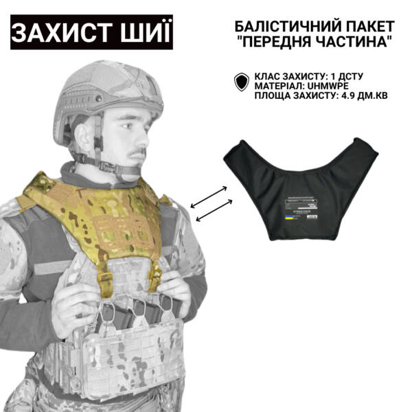 Балістичний Захист Шиї (лежача) 1-го класу по ДСТУ (мультикам/піксель) - Зображення 2