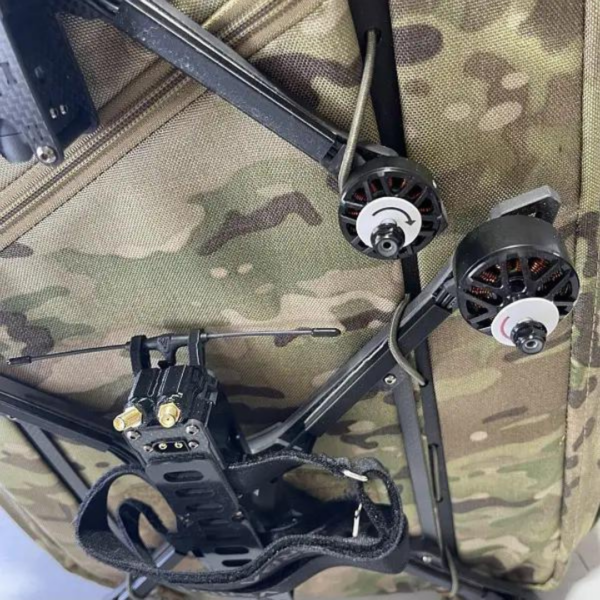 Рюкзак-сумка для ФПВ \ FPV дронів 7" (10-12 шт). Каркас та полки зроблені з пластику. Multicam. - Зображення 2