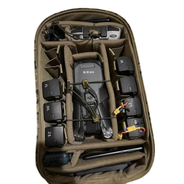 Рюкзак, сумка для дрона DJI MAVIC 3 (мавік 3). Каркас зроблен з пластику. Молле + органайзер для кабелів. - Зображення 8