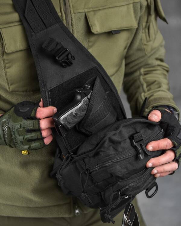 Тактичний рюкзак (сумка-слинг) SILVER KNIGHT Black K6 3-0 - Зображення 4