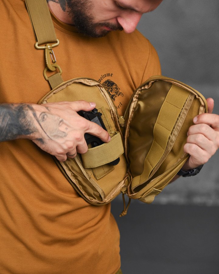 Тактична сумка на плече Silver Knight койот ВТ9952 - Зображення 3