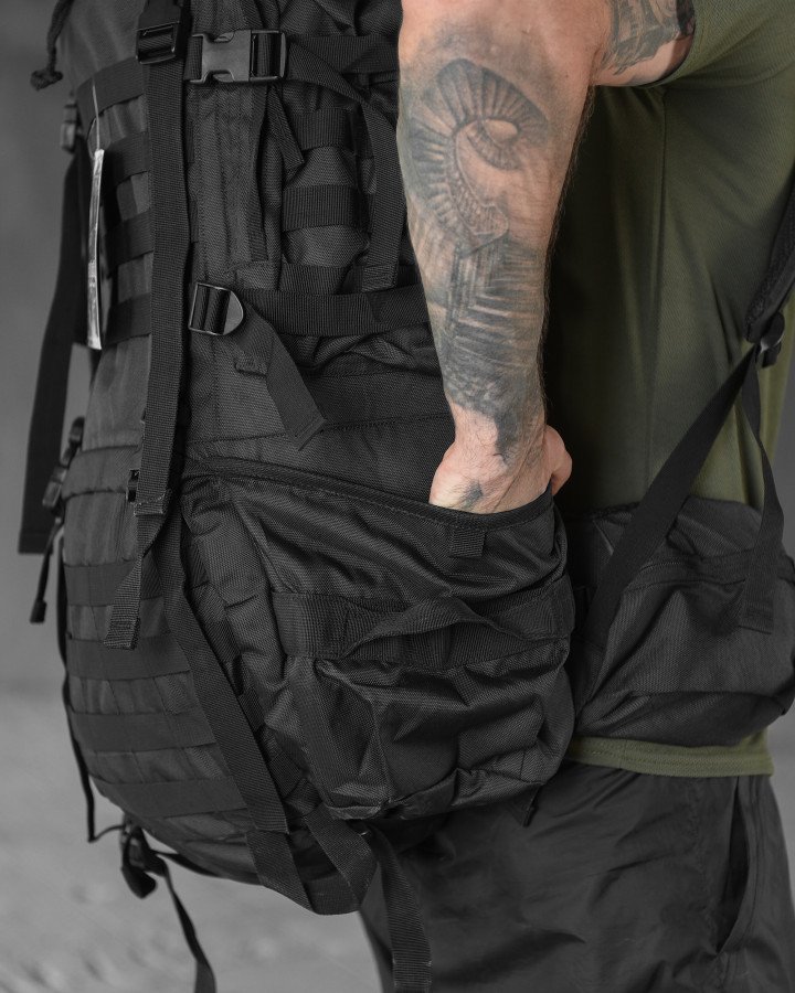 Рамний тактичний рюкзак Over Earth 100л Black ОР1239 - Зображення 9