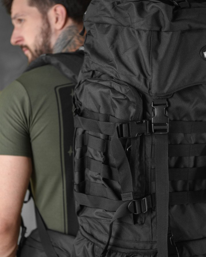 Рамний тактичний рюкзак Over Earth 100л Black ОР1239 - Зображення 10