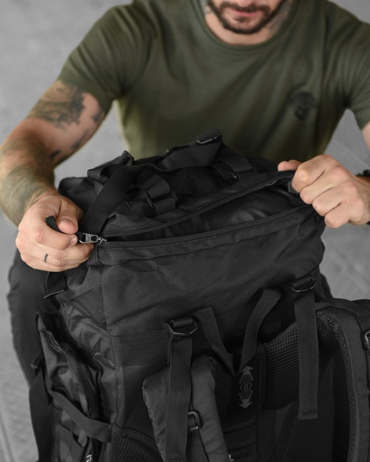 Рамний тактичний рюкзак Over Earth 100л Black ОР1239 - Зображення 3