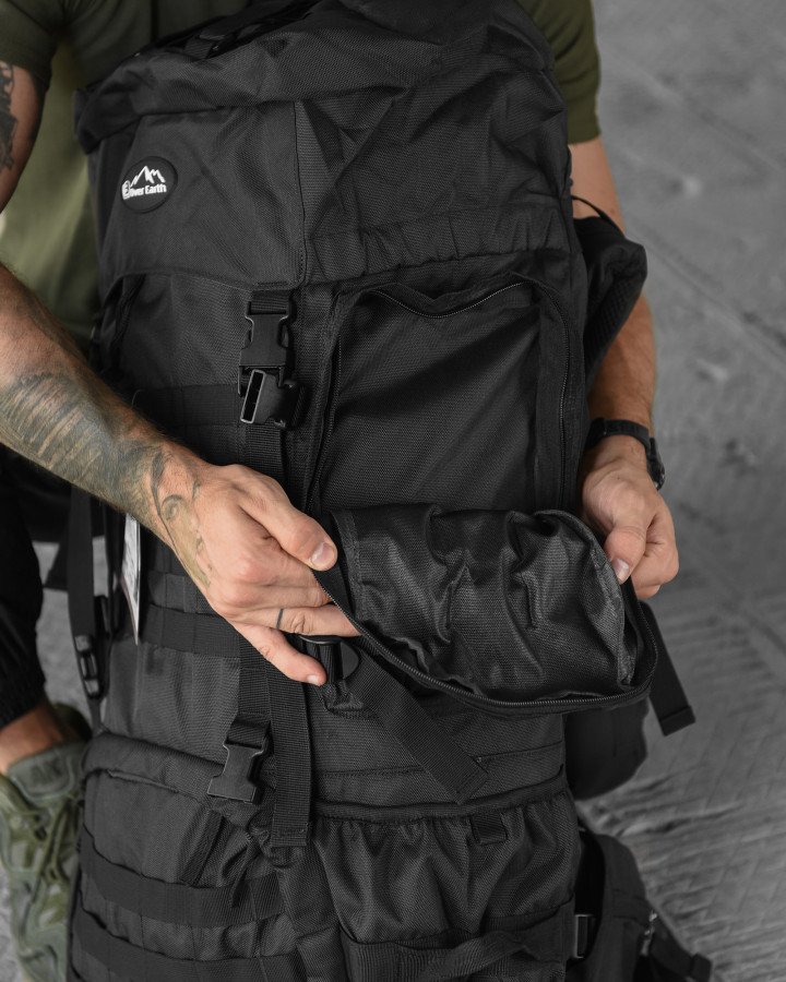 Рамний тактичний рюкзак Over Earth 100л Black ОР1239 - Зображення 5