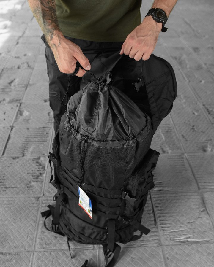 Рамний тактичний рюкзак Over Earth 100л Black ОР1239 - Зображення 6