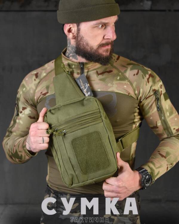 Нагрудна сумка-кабура Silver Knight Olive ВТ3952 - Зображення 6