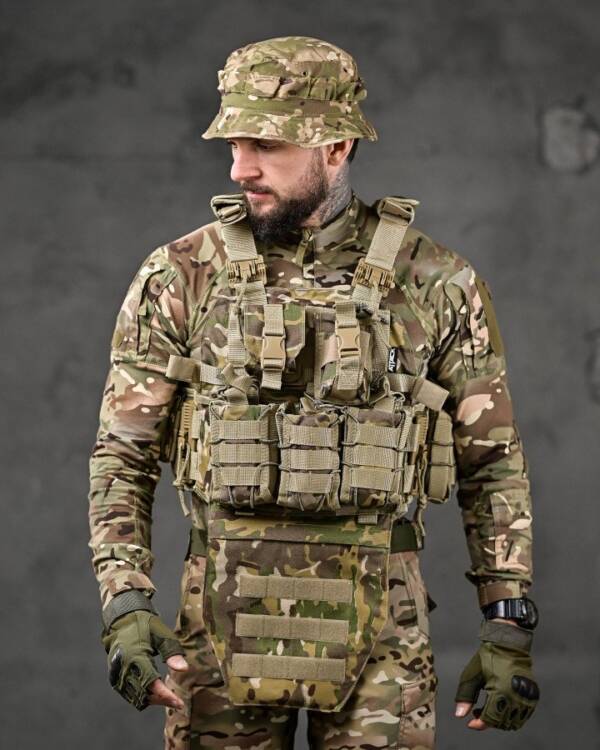 Плитоноска з 4 швидкими скиданнями Cordura Multicam ВТ7929 - Зображення 3