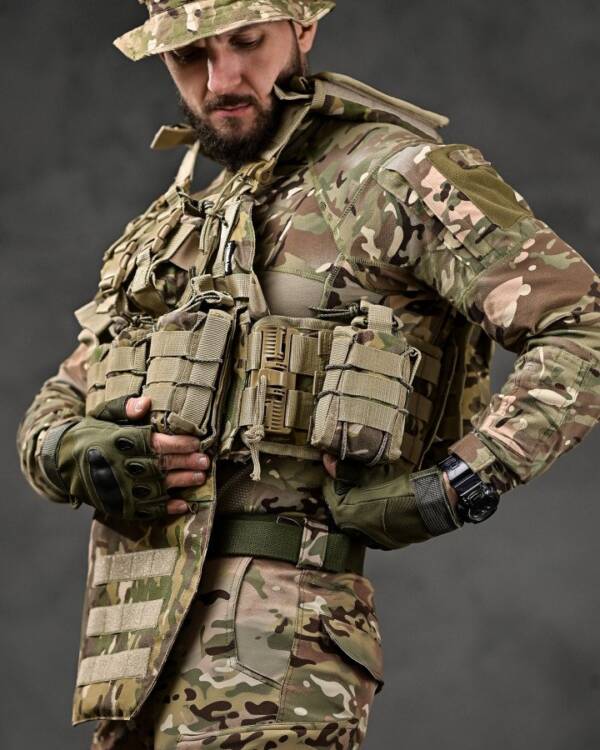Плитоноска з 4 швидкими скиданнями Cordura Multicam ВТ7929 - Зображення 5