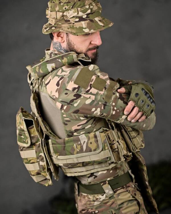Плитоноска з 4 швидкими скиданнями Cordura Multicam ВТ7929 - Зображення 6