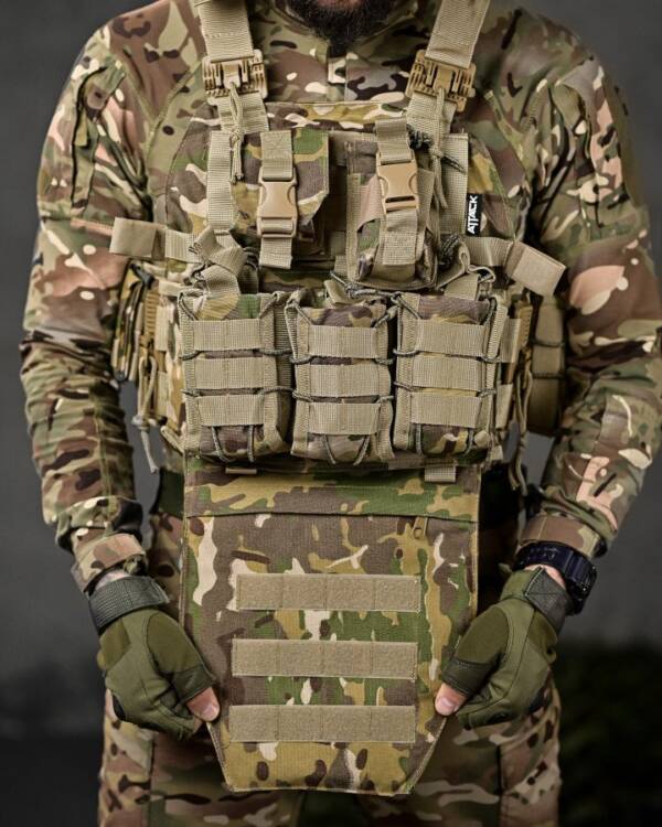 Плитоноска з 4 швидкими скиданнями Cordura Multicam ВТ7929 - Зображення 9