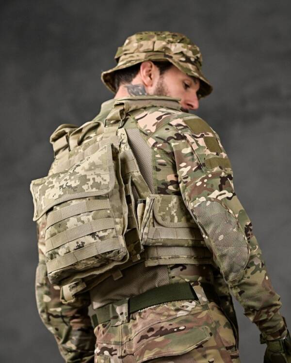 Плитоноска з 4 швидкими скиданнями Cordura (піксель) ВТ7930 - Зображення 9