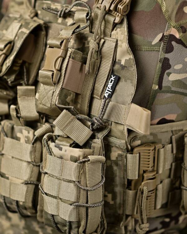 Плитоноска з 4 швидкими скиданнями Cordura (піксель) ВТ7930 - Зображення 4
