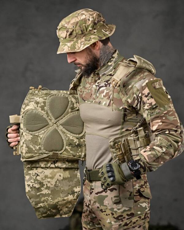 Плитоноска з 4 швидкими скиданнями Cordura (піксель) ВТ7930 - Зображення 6